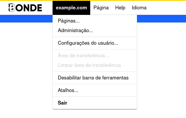 Itens do Dropdown nomedosite.com